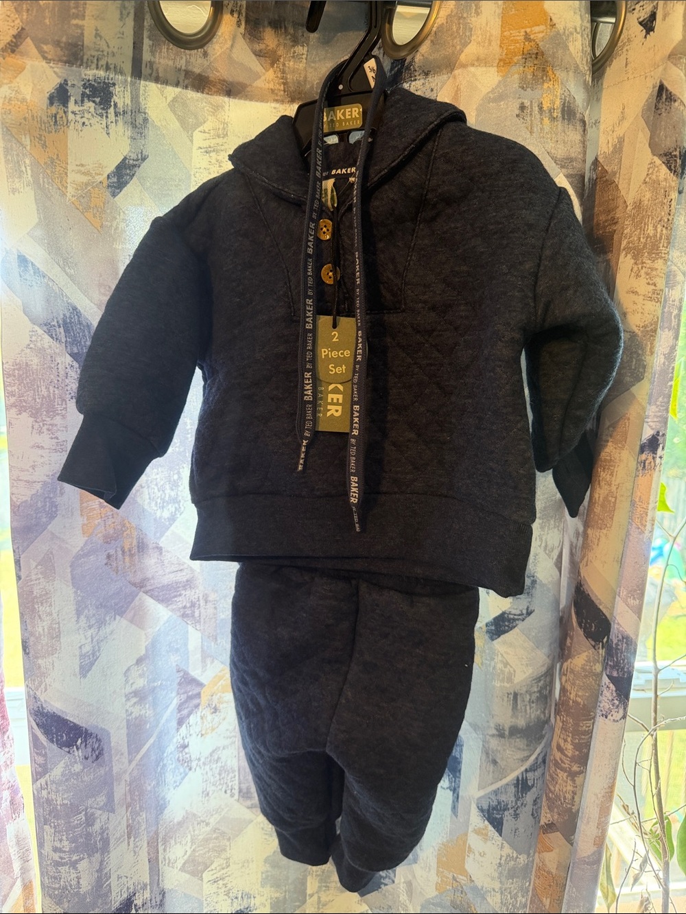 Baker by Ted Baker Charcoal Quilted Jogger Set